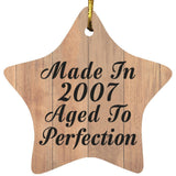 17th Birthday Made In 2007 Aged To Perfection - Star Ornament C