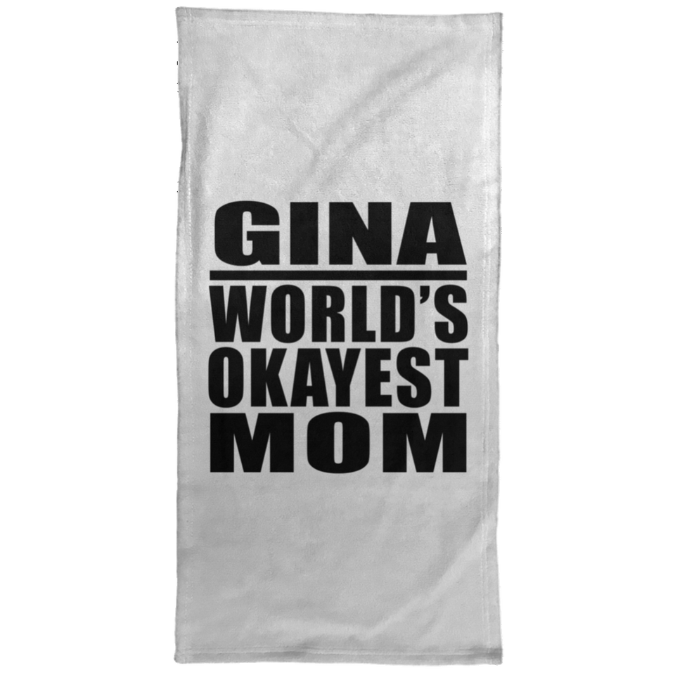 Gina World's Okayest Mom - Hand Towel
