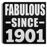 123rd Birthday Fabulous Since 1901 - Canvas Square