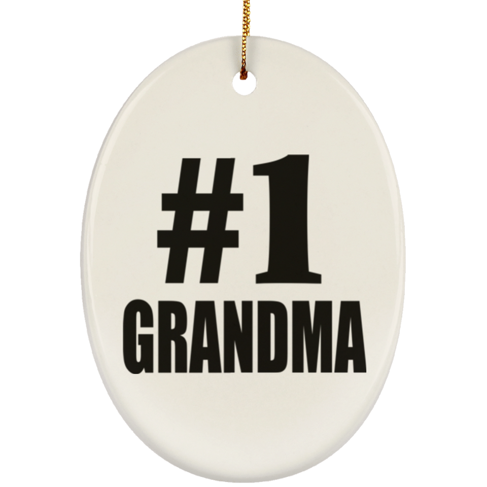 Number One #1 Grandma - Oval Ornament
