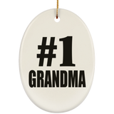 Number One #1 Grandma - Oval Ornament