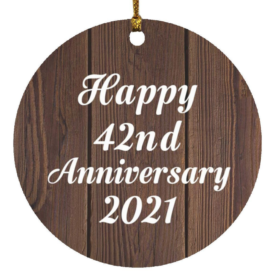 Happy 42nd Anniversary 2021 - Circle Ornament D