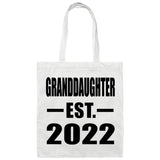 Granddaughter Established EST. 2022 - Tote Bag White