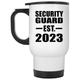 Security Guard Established EST. 2023 - White Travel Mug