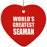 World's Greatest Seaman - Heart Ornament