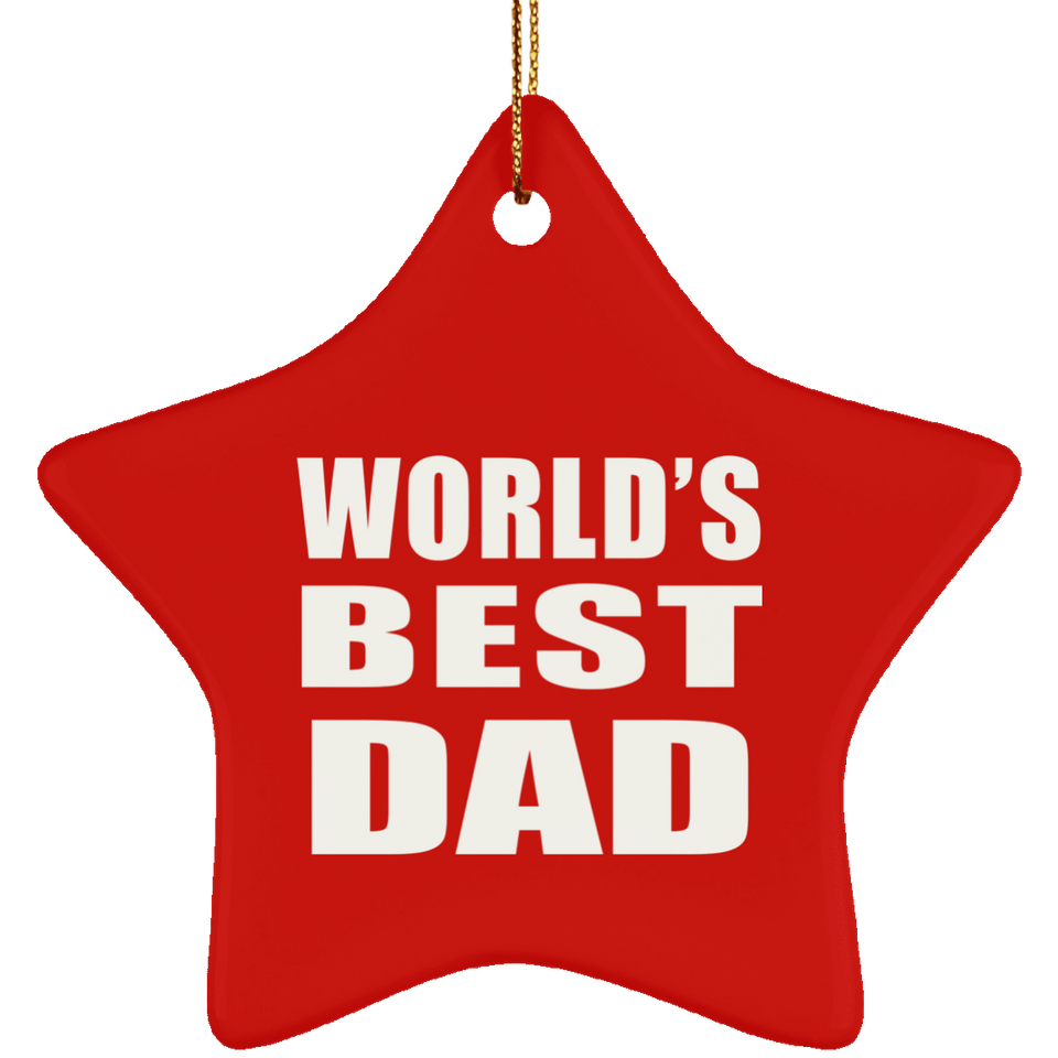 World's Best Dad - Star Ornament