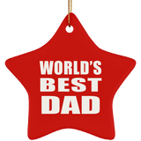 World's Best Dad - Star Ornament