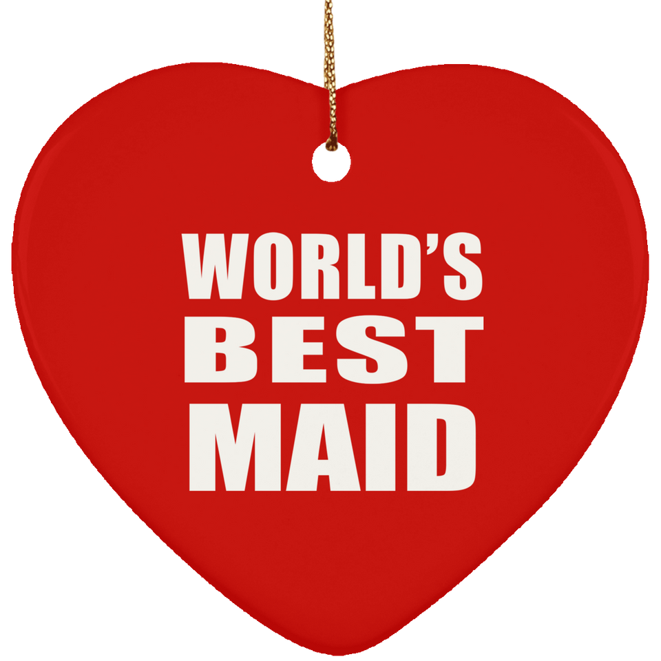 World's Best Maid - Heart Ornament