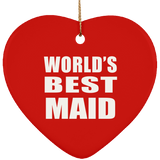 World's Best Maid - Heart Ornament