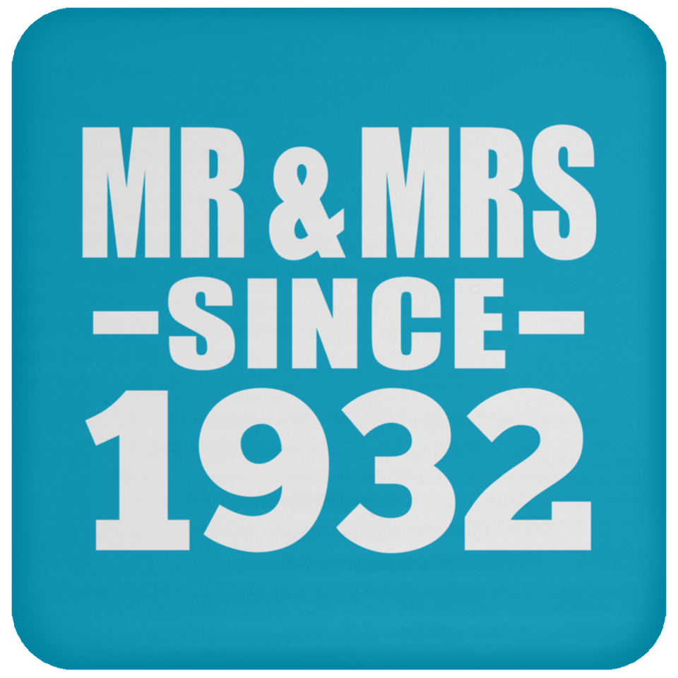 92nd Anniversary Mr & Mrs Since 1932 - Drink Coaster