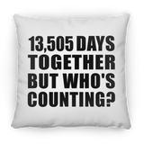 37th Anniversary 13,505 Days Together But Who's Counting - Throw Pillow