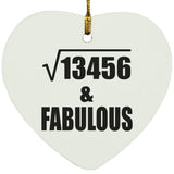 116th Birthday Square Root of 13456 & Fabulous - Heart Ornament