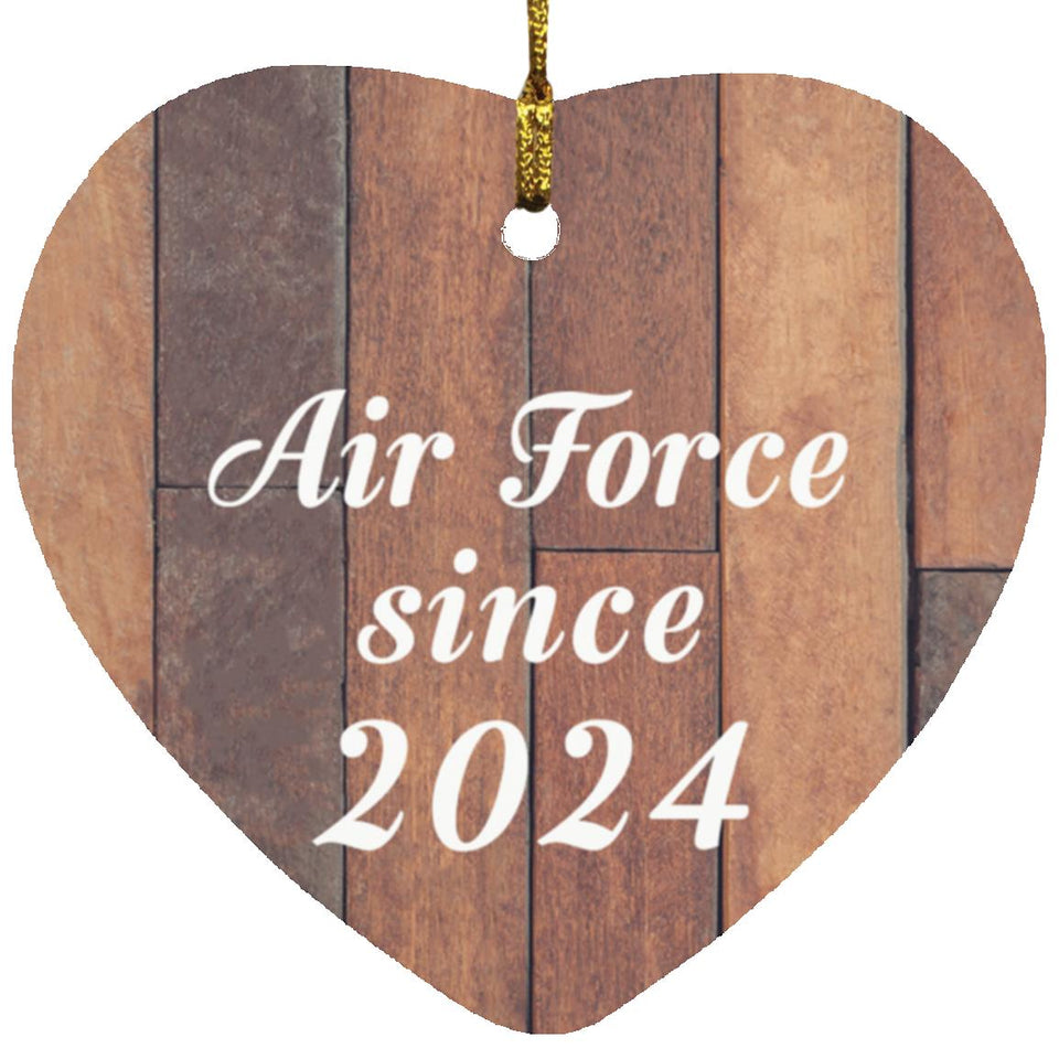 Air Force Since 2024 - Heart Ornament E