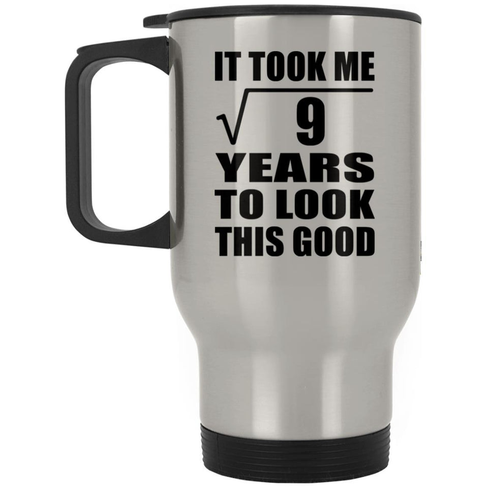 3rd Birthday Took Square Root of 9 Years To Look Good - Silver Travel Mug