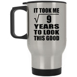 3rd Birthday Took Square Root of 9 Years To Look Good - Silver Travel Mug