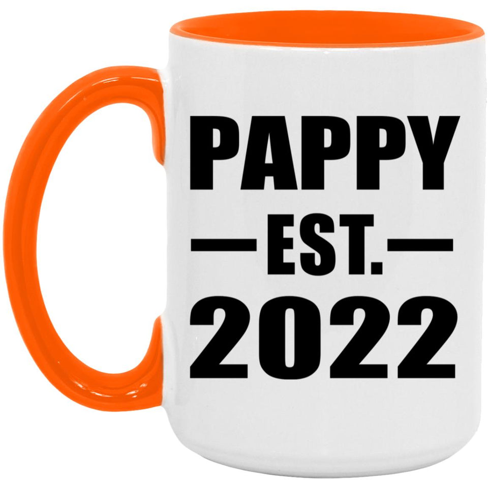Pappy Established EST. 2022 - 15oz Accent Mug Orange