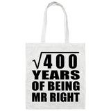 20th Anniversary Square Root of 400 Years of Being Mr Right - Tote Bag White