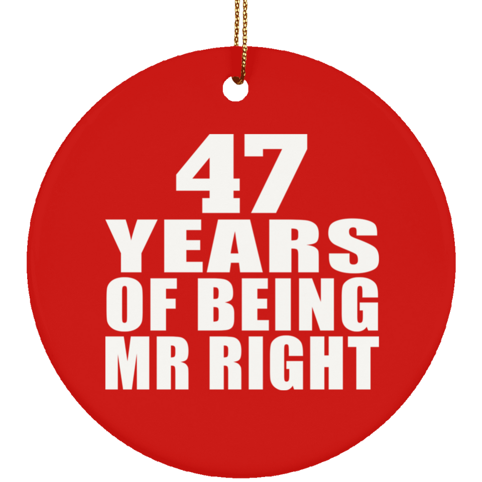 47th Anniversary 47 Years Of Being Mr Right - Circle Ornament