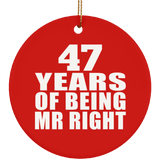 47th Anniversary 47 Years Of Being Mr Right - Circle Ornament