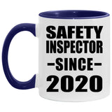 Safety Inspector Since 2020 - 11oz Accent Mug Purple