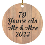 79 Years As Mr & Mrs 2023 - Circle Ornament C