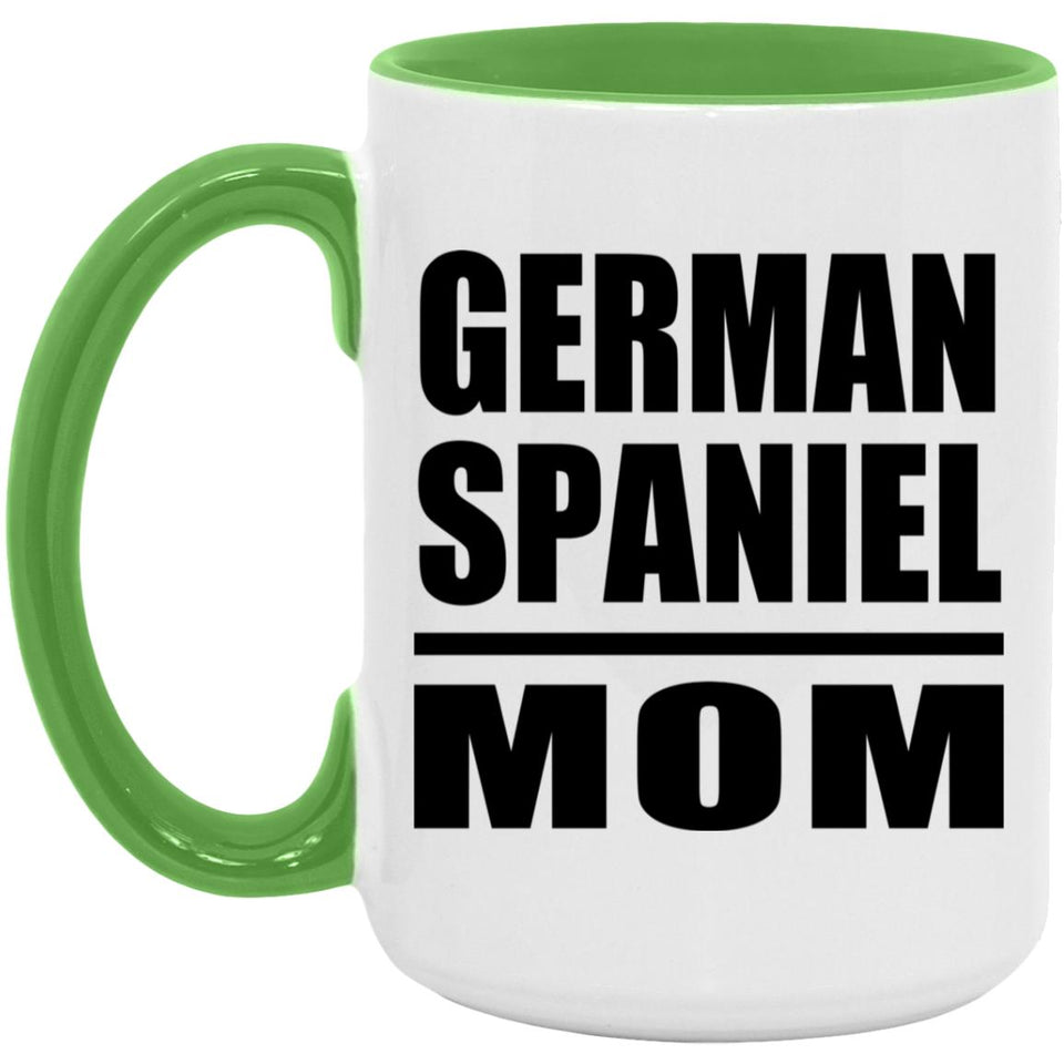 German Spaniel Mom - 15oz Accent Mug Green