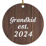 Grandkid Established EST. 2024 - Circle Ornament D