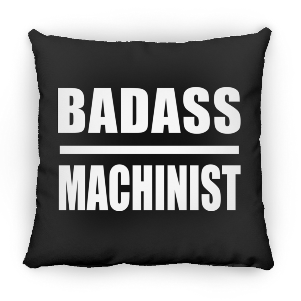Badass Machinist - Throw Pillow Black