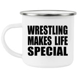 Wrestling Makes Life Special - 12oz Camping Mug