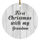 First Christmas With My Grandson - Circle Ornament F