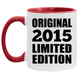 9th Birthday Original 2015 Limited Edition - 11oz Accent Mug Red
