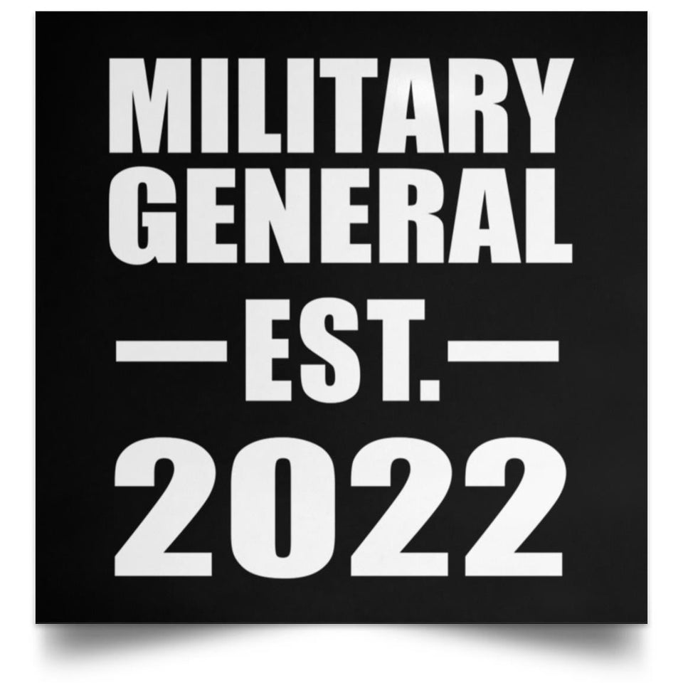 Military General Established EST. 2022 - Poster Square