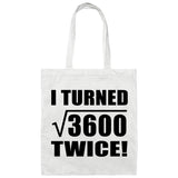 120th Birthday I Turned Square Root of 3600 Twice - Tote Bag White