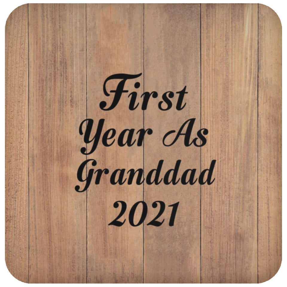 First Year As Granddad 2021 - Drink Coaster C
