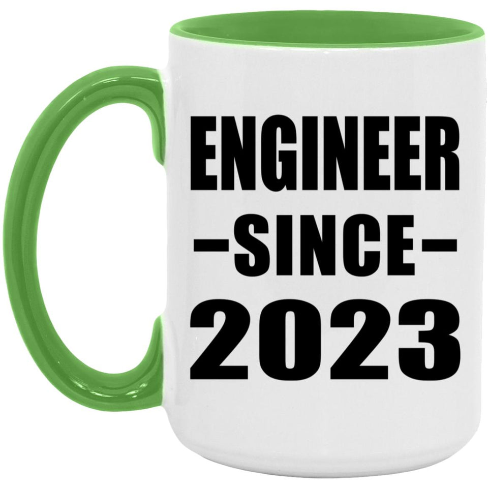 Engineer Since 2023 - 15oz Accent Mug Green