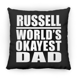 Russell World's Okayest Dad - Throw Pillow Black