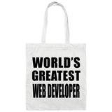 World's Greatest Web Developer - Tote Bag White