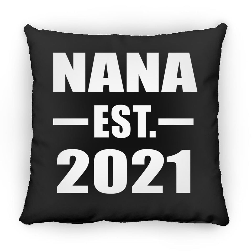 Nana Established EST. 2021 - Throw Pillow Black