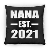Nana Established EST. 2021 - Throw Pillow Black
