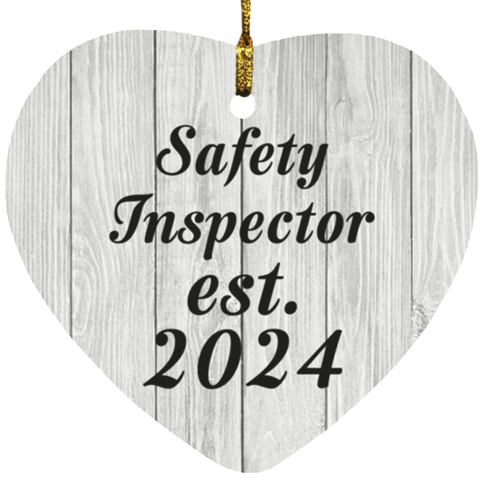 Safety Inspector Established Est. 2024 - Heart Ornament F