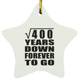 20th Anniversary Square Root of 400 Years Down Forever To Go - Star Ornament