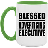 Blessed Advertising Executive - 15oz Accent Mug Green