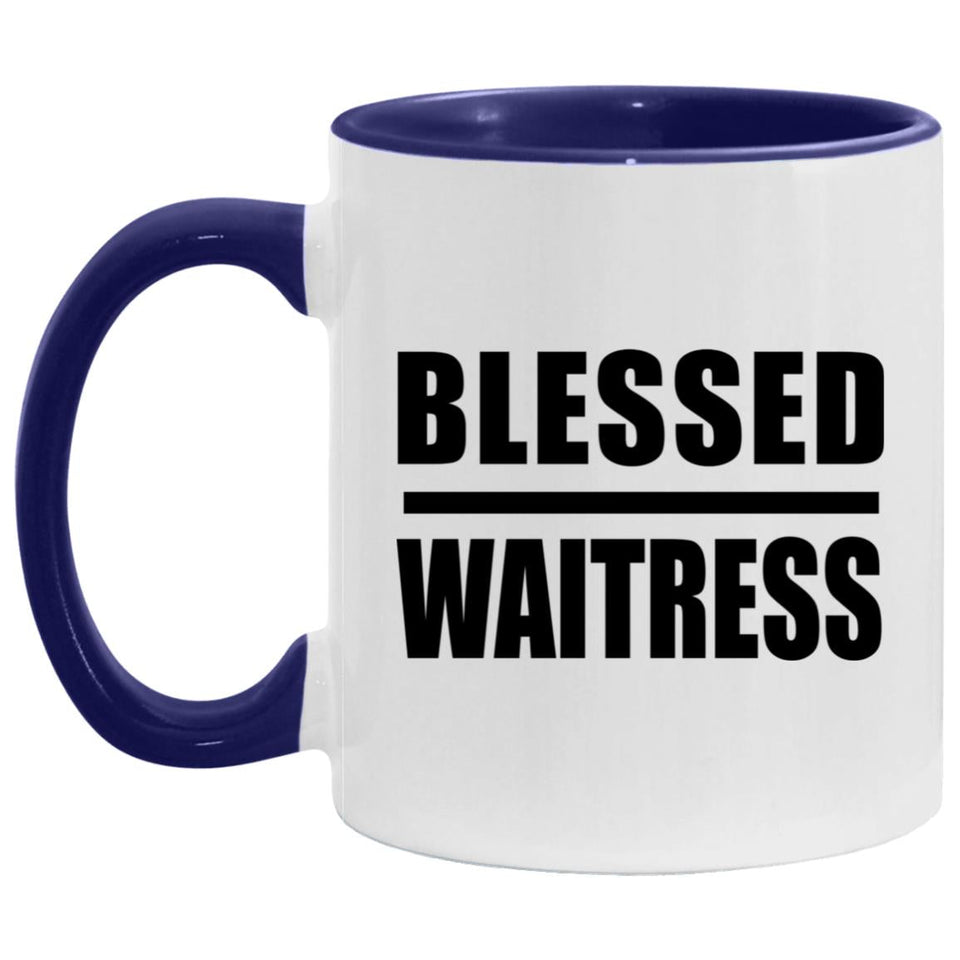 Blessed Waitress - 11oz Accent Mug Purple
