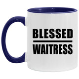 Blessed Waitress - 11oz Accent Mug Purple