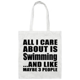 All I Care About Is Swimming - Tote Bag White