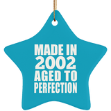22nd Birthday Made In 2002 Aged to Perfection - Star Ornament