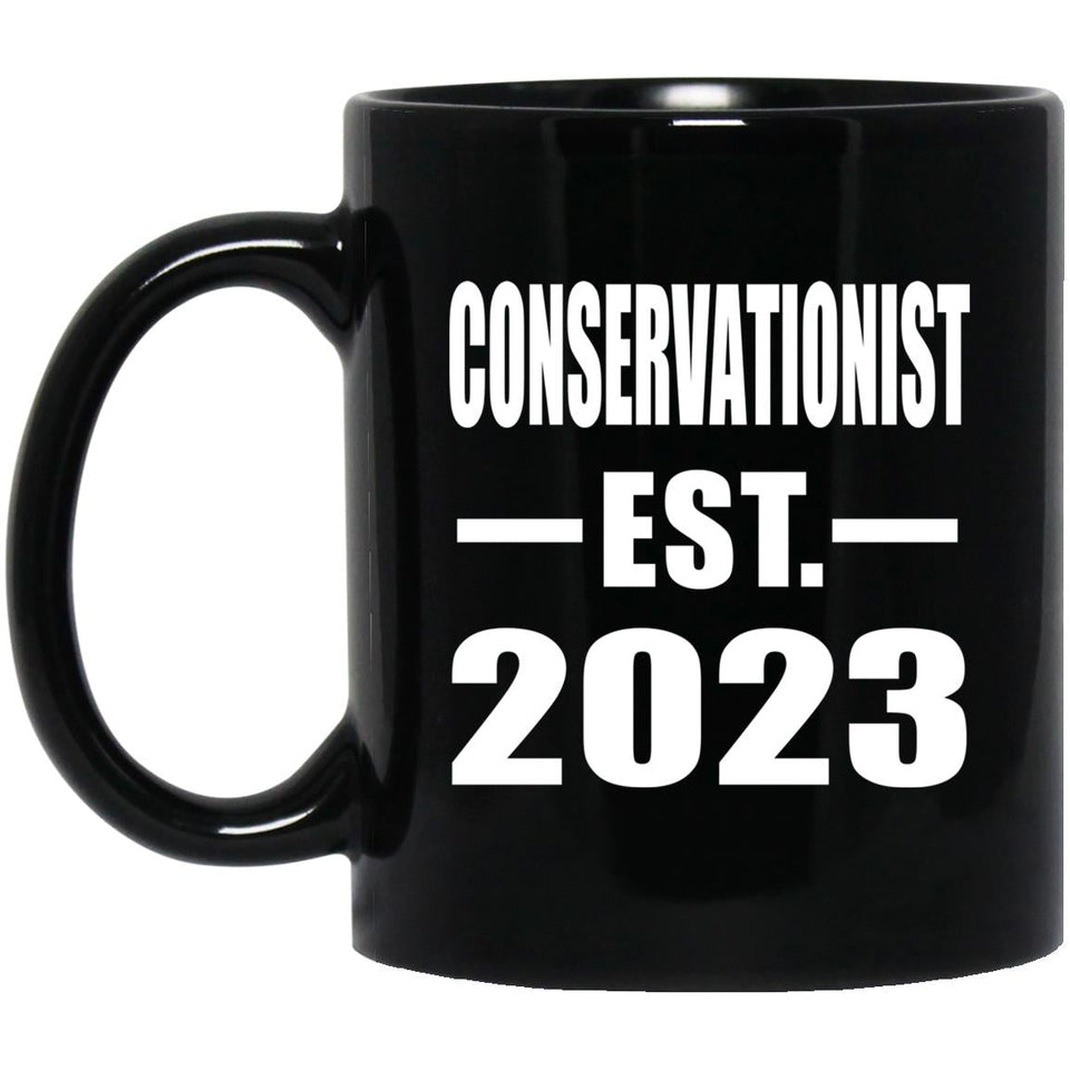 Conservationist Established EST. 2023 - 11oz Coffee Mug Black