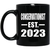 Conservationist Established EST. 2023 - 11oz Coffee Mug Black