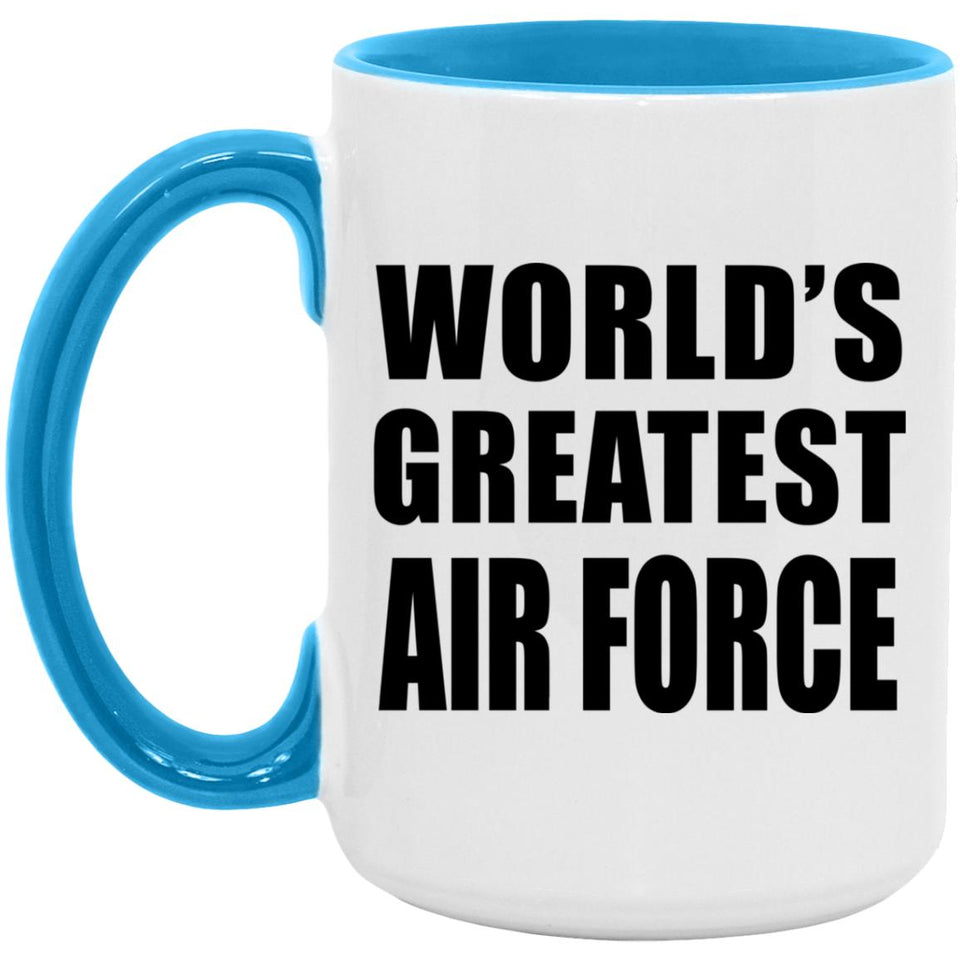 World's Greatest Air Force - 15oz Accent Mug Blue
