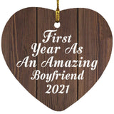 First Year As An Amazing Boyfriend 2021 - Heart Ornament D